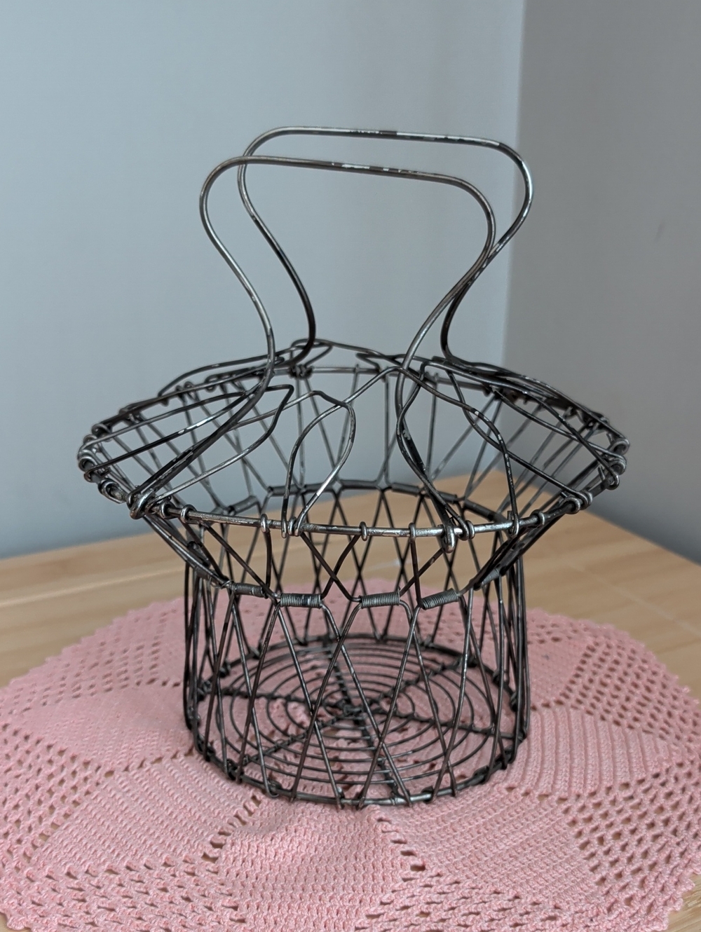 Vintage Wire Egg Basket